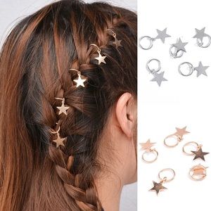 Hanging Stars Hair Rings (10- packs)